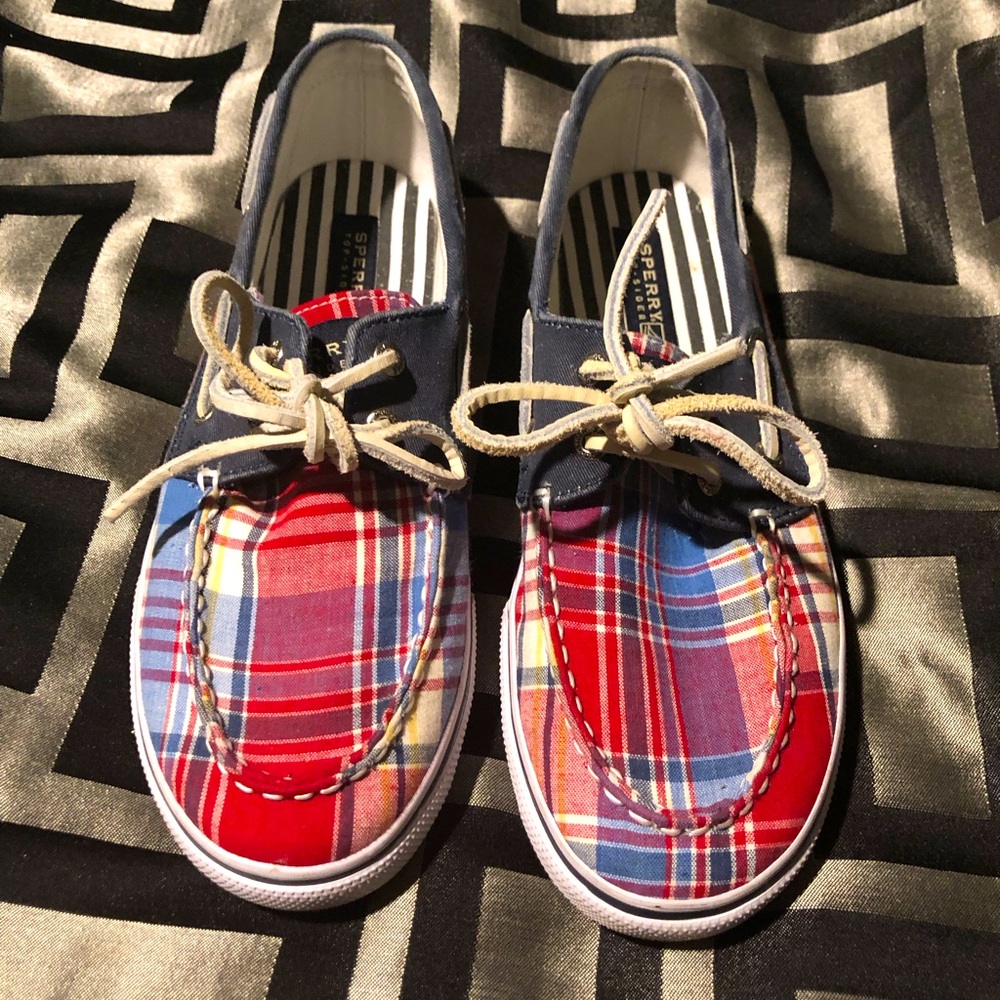 4.5 Big Boy Bahama Boys Sperry Red/White/Blue